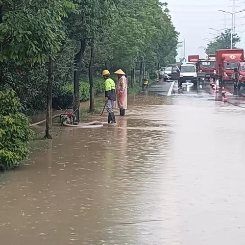 迅速处置路面积水 保障道路安全畅通