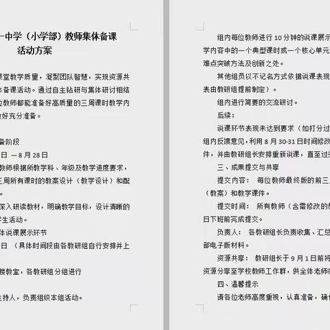 冀南新区第一中学（小学部）暑期集体备课说课展示活动圆满举行