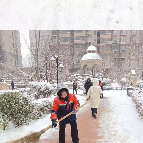 “瑞雪兆丰年，除雪护安全”千田新开元、千田理想城小区开展清雪保畅工作