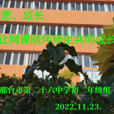 学习，研思，成长——让网课陪伴师生共同成长