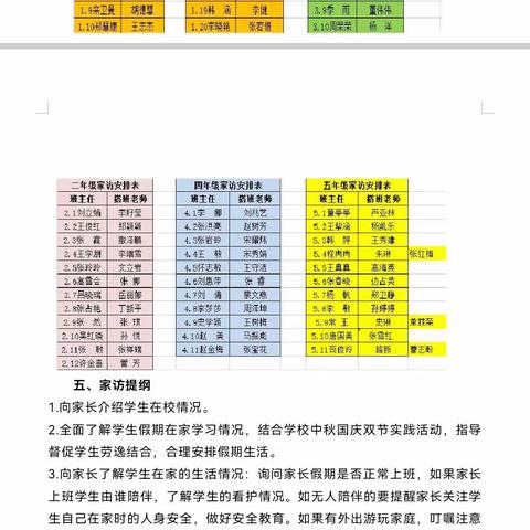 别样国庆别样情，家访工作暖人心——四年级七班家访活动纪实