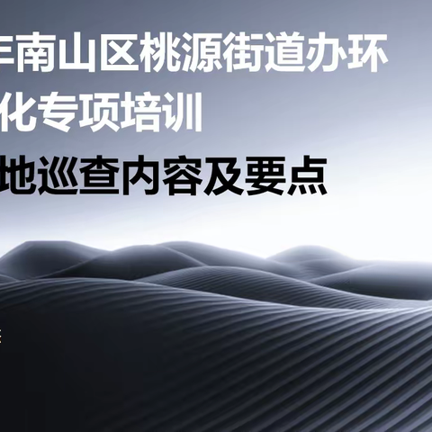 2023年桃源街道办环保网格化专项培训-裸露土地巡查内容及要点