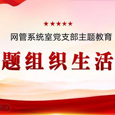 网管系统室党支部召开主题教育专题组织生活会