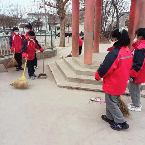 新春暖人行，志愿暖人心----马古庄小学红领巾志愿者寒假在行动