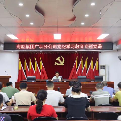 党纪学习教育丨海胶集团广坝分公司党委书记讲授党纪学习教育专题党课