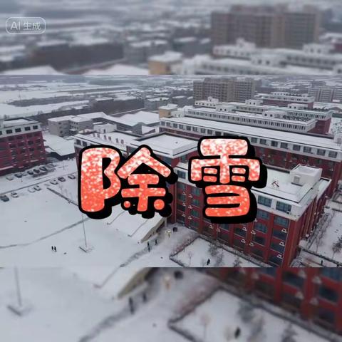 我校师生开展除雪活动，保障师生安全道路畅通