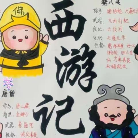 “大画西游，创意无限” ——一全七年级学生带你一图秒懂《西游记》