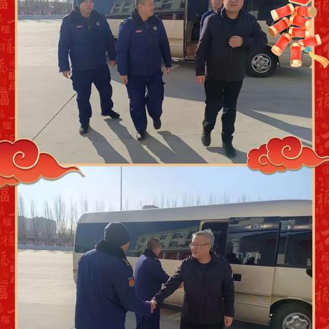 让胡路区区长孙钊一行莅临龙南大队慰问驻守一线指战员