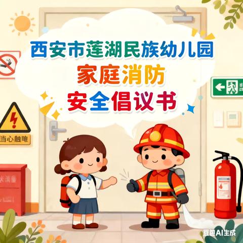 关注消防   生命至上 ‍—西安市莲湖区第十一幼儿园 ‍家庭消防安全倡议书