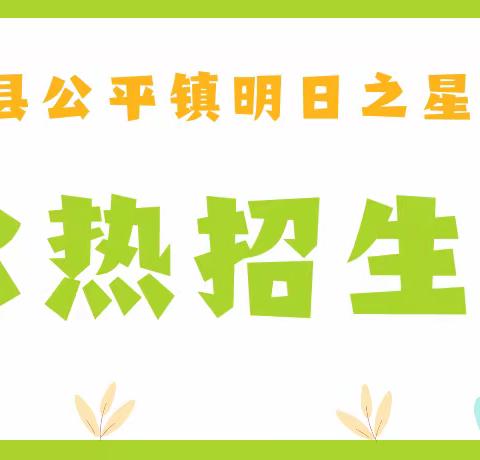 【公平镇明日之星幼儿园】2024年秋季限额招生开始啦!