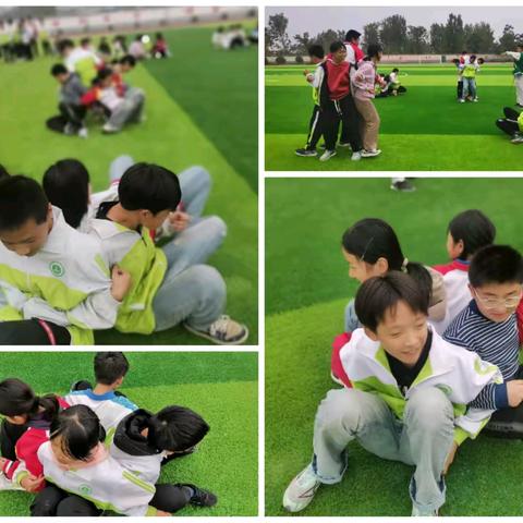 趣味活动乐开怀 默契配合展团结 ——五头初中七年级趣味活动