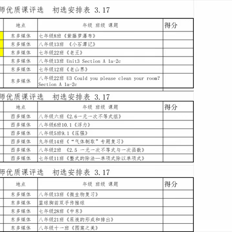 滕州市至善学校1-3年教龄优质课评比总结