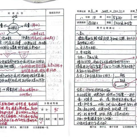 滕州市至善学校期末听课记录检查评比活动总结