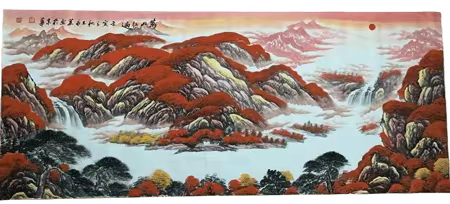 古玩艺术品全球性活动-画作“万山红遍”王永革 安徽嘉汉力荐