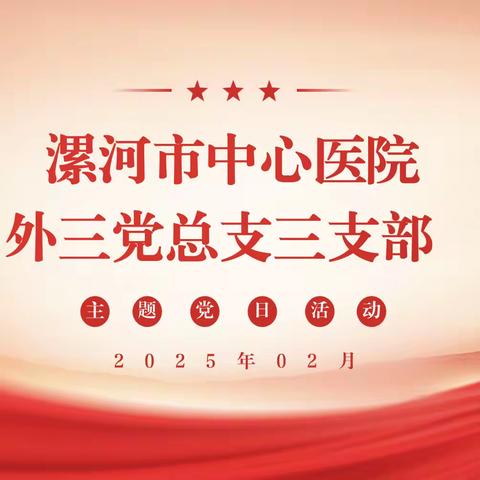 外科第三党总支三支部2025年2月份主题党日活动