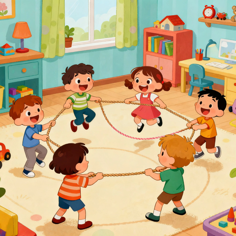 巴庙镇中心幼儿园大（2）班“绳”奇之旅班本课程