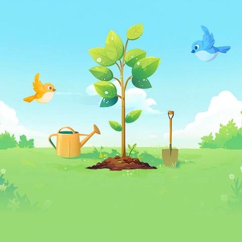 植树节主题活动：用行动为校园添绿