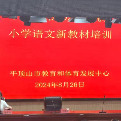 立足新课标，共研新教材——平顶山市2024年统编小学语文新教材培训