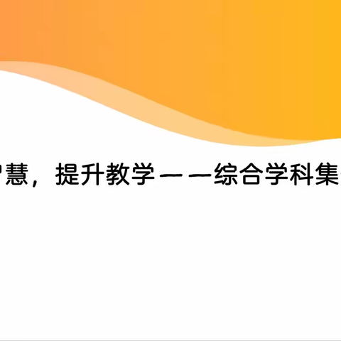 汇聚智慧，提升教学——综合集备观摩活动