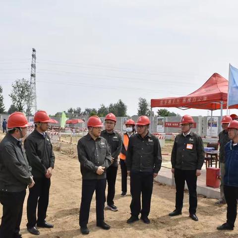 潘龙到沈丘毛寨110千伏土建施工现场指导检查