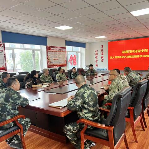 湖通河林场党支部召开深入贯彻中央八项规定精神学习教育总结会议