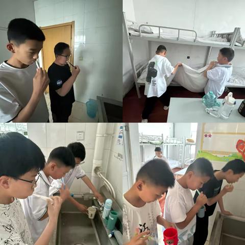 军歌嘹亮,唱响山青世界；英姿飒爽,书写精彩华章！----汶阳中学六年级山青世界综合实践活动第二天进行中