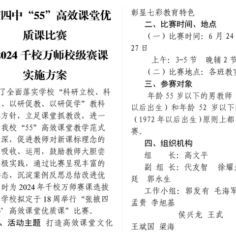 “55”模式放光彩 高效课堂见实效 ----张掖四中“55”高效课堂优质课比赛