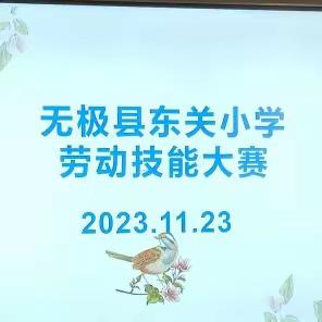 “以赛促成长，以赛养习惯”2023年无极县东关小学劳动技能大赛