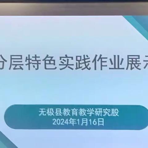 优化作业设计 促进减负提质——无极县教育局教学研究股“分层特色实践作业展示”交流活动