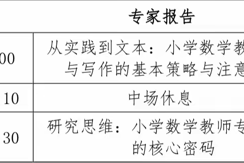 专家报告：扎根文章写作，提升专业素养——高新区小学数学团队参加烟台市小学数学教师专业素养提升专题培训（四）