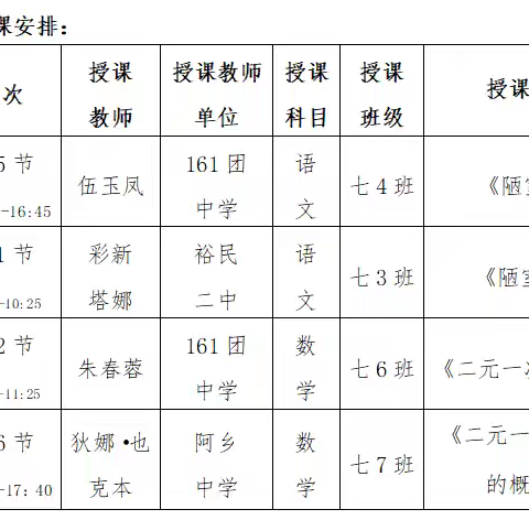 新苗竞秀：兵地新教师同课异构之旅