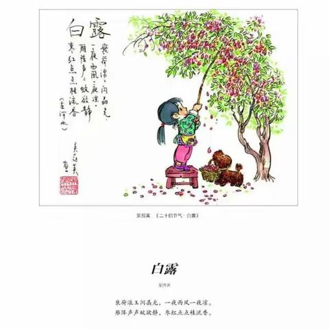 小种子说节气之——白露                      秋意渐浓，万物有收获！