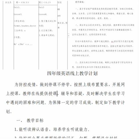 云端之上 且行且思且记—胜利一小英语组线上教学阶段性总结