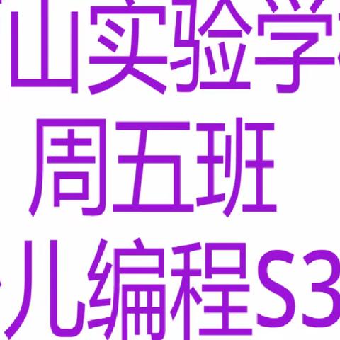 狮山实验学校周五班少儿编程S3-1