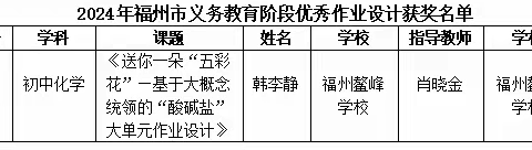 奋楫扬帆勇争先，踔厉深耕捷报传 ——台江区初中化学邓少华名师工作室获奖喜报