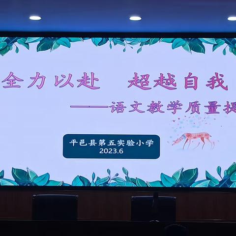 全力以赴，超越自我——第五实验小学语文教学质量提升会