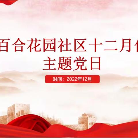百合花园社区党委开展十二月份“高效统筹疫情防控和经济社会发展”主题党日