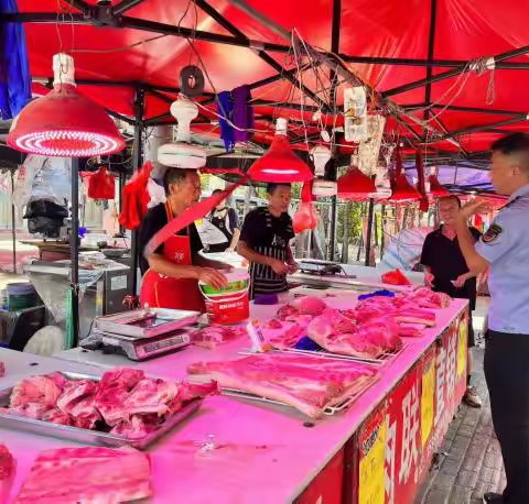 五一路市场监管所开展食用农产品生鲜肉专项检查