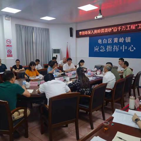 【黄岭镇】市人大常委会党组副书记、副主任黄玉华同志带队到黄岭镇开展“百千万工程”专题调研