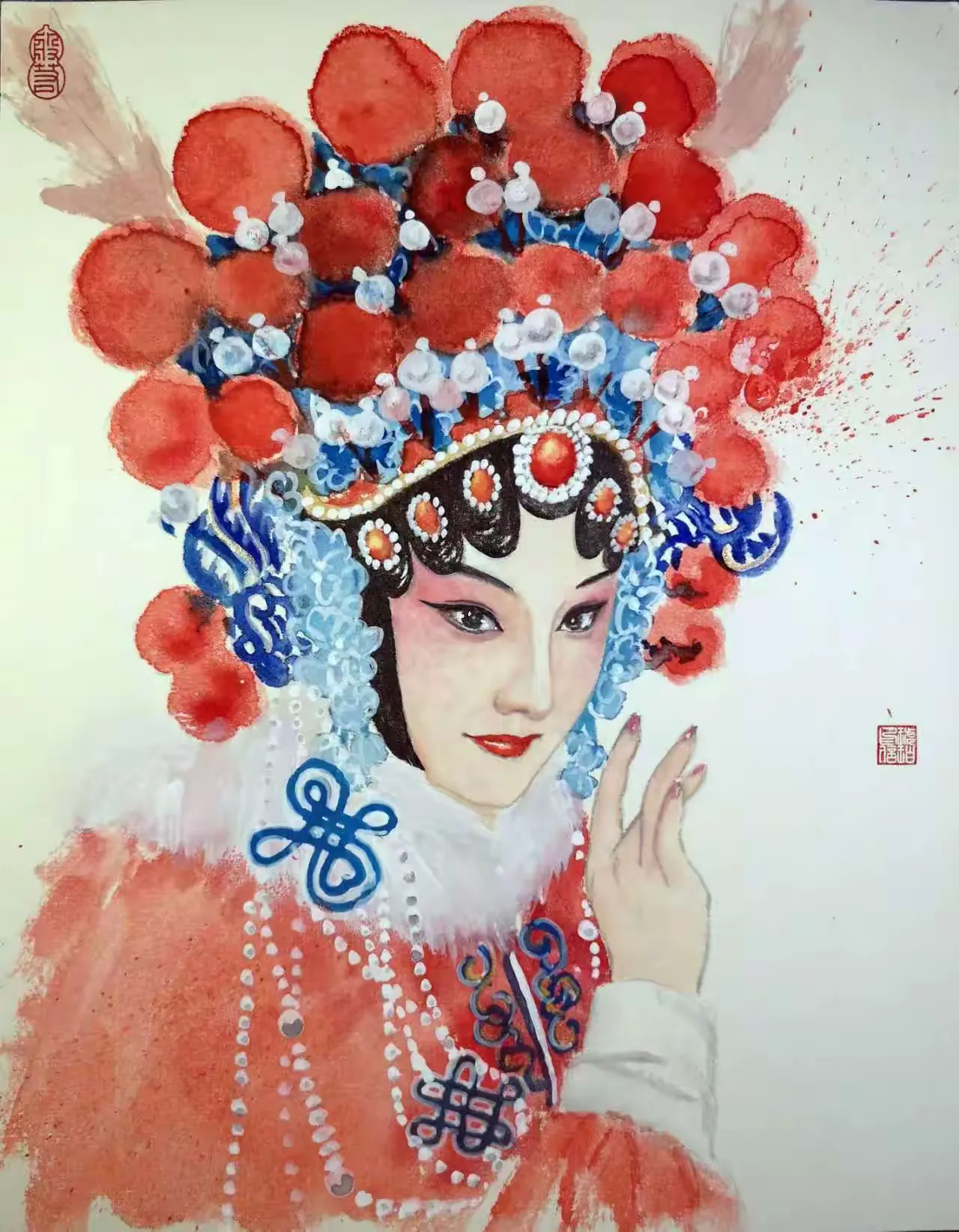 简篇-名师画家琥珀:以独创笔墨,让戏曲国画走向大众、走向世界
