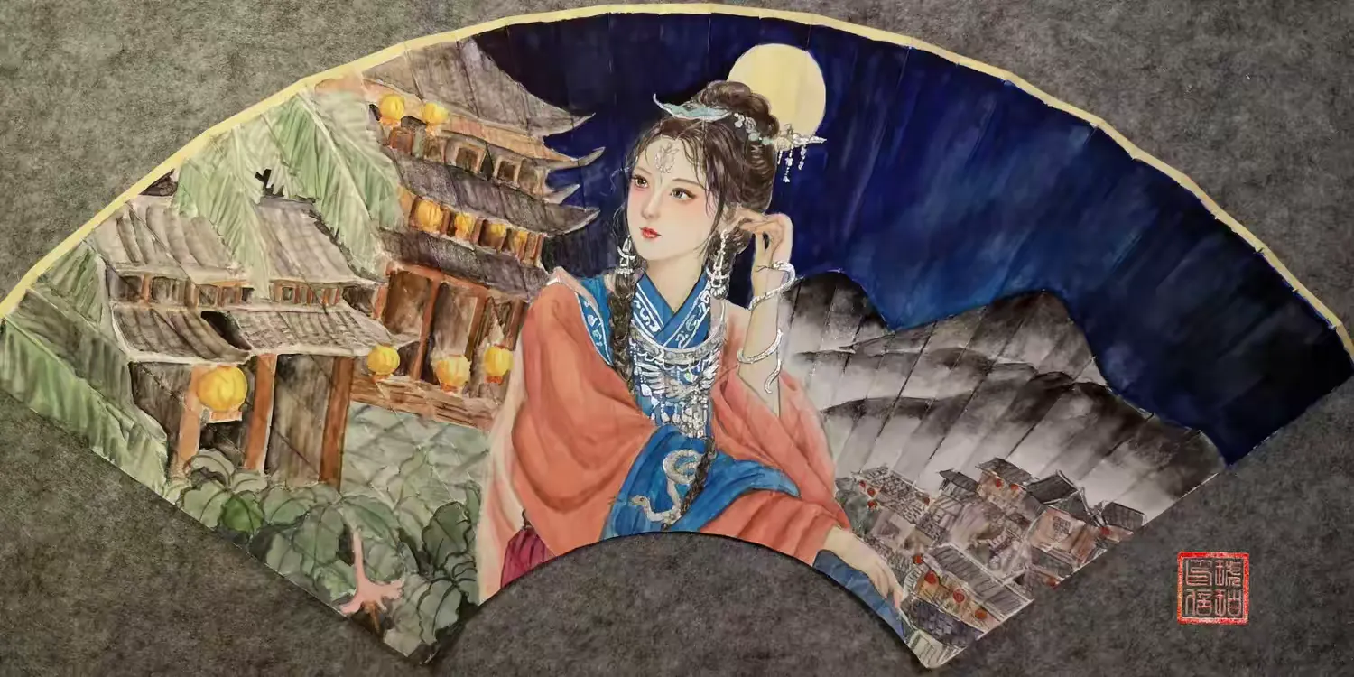 简篇-名师画家琥珀:以独创笔墨,让戏曲国画走向大众、走向世界
