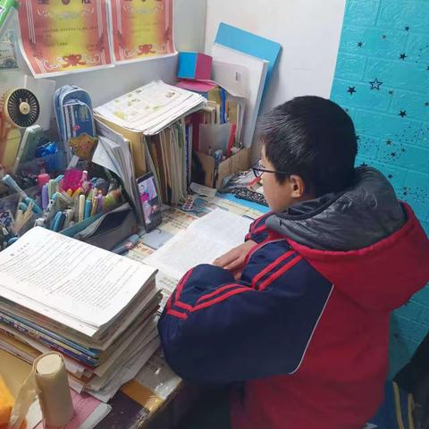 牡丹区西苑小学六年级 停课不停学 成长不停步