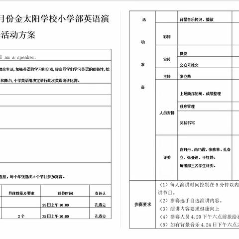 英你精彩，语你同行--记金太阳学校小学部英语演讲比赛