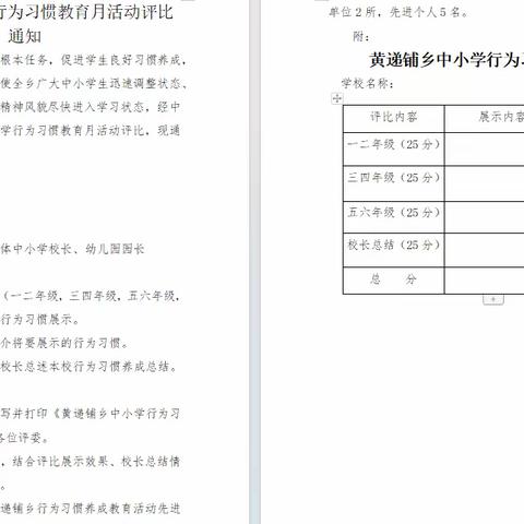 “养成良好行为习惯  争做新时代文明好少年”——黄递铺乡行为习惯养成月