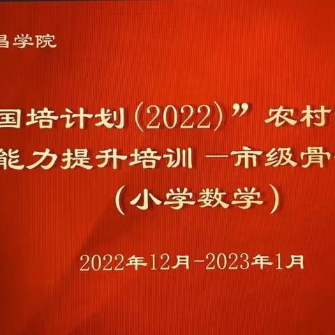 在收获中提高，在感悟中进步！——“国培计划2022”农村骨干教师能力提升培训—市级骨干教师