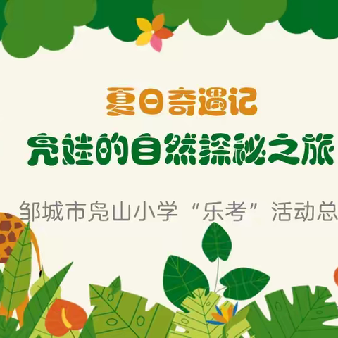 夏日奇遇记 凫娃的自然探秘之旅 ——邹城市凫山小学“乐考”活动纪实
