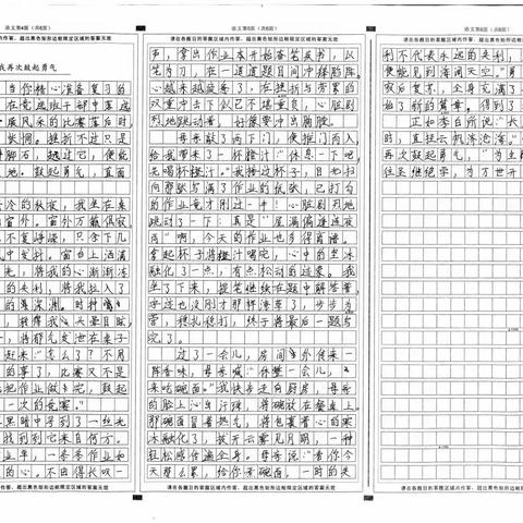 螺城中学2022-2023学年上学期初一（6）班语文期末考试作文佳作展示