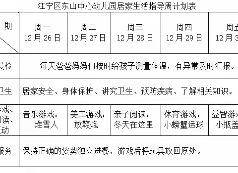 南京市江宁区东山中心幼儿园中班组居家指导第二期