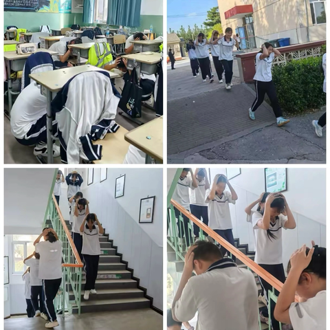 地震消防演练 ﻿确保生命安全 ——蓟州区东施古镇初级中学地震消防应急疏散演练