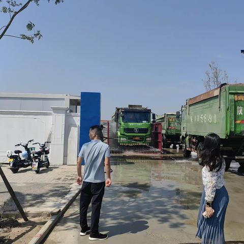 资规工作部部长李婷睿同志带队检查渔王砂石堆放场、渔王村（沙岭）砂石堆放场安全生产和大气污染治理工作